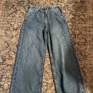 NWT Zara Girls Wide Leg Blue Jeans